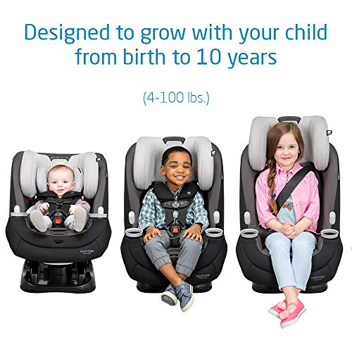 Maxi-Cosi Pria All-in-One Convertible Car Seat, Rear Facing Car Seat for Infants from 4-40 lbs, Forward Facing Car Seat up to 100 lbs in Booster Seat Mode, Rose Pink Sweater