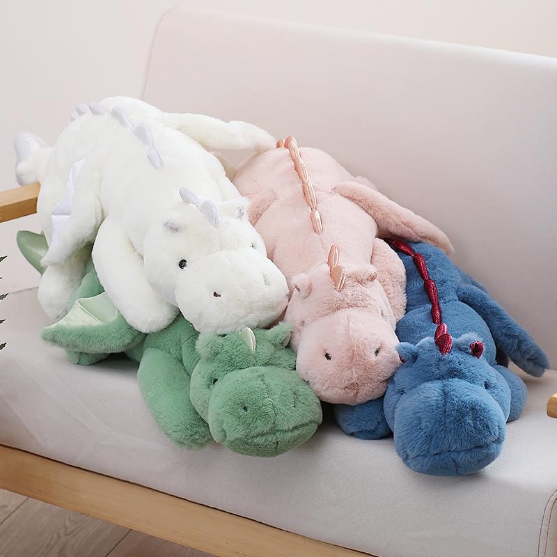 43.3Inches 7Lbs Blue Weighted Dragon Stuffed Animal, Large Blue Weighted Dragon Plush Toy for Kids and Adults(2025 Update Version)