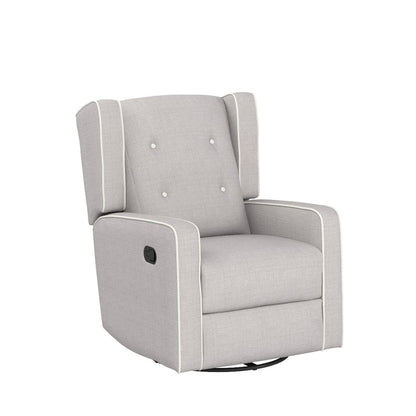 Swivel Rocker Recliner Chair, Nursery Glider Chair, Nursery Rocking Chairs, Manual Reclining Chair, White