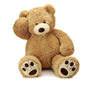 MorisMos Smile Giant Teddy Bear, 51inch Large Stuffed Bears with Big Footprints, Big Stuffed Animals Cuddly Plush Gifts for Girlfriends, Boyfriend, Dark Brown