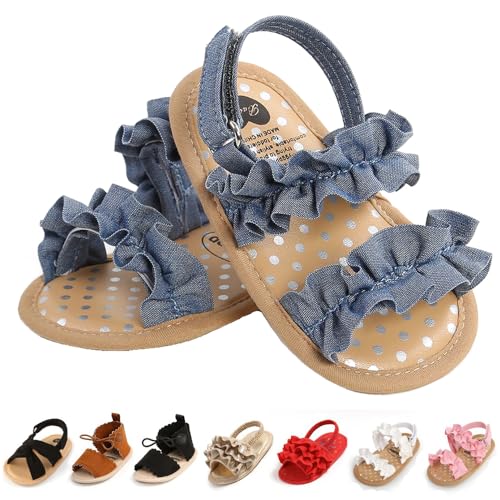 Infant Baby Boys Girls Sandals Summer Baby Wedding Dress Flat Shoes Newborn Crib Shoes First Walkers Prewalkers Shoes