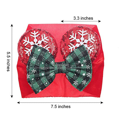 JIAHANG Baby Leopard Bows Turban Knotted Head Wraps, Hair Bows Headbands Stretchy Hair bands for Infant Toddlers Girls (pink leopard)
