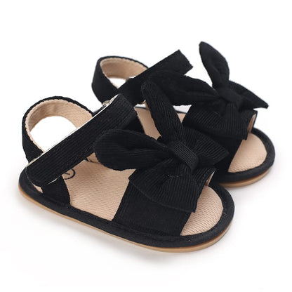 Baby Girl Sandals Summer Crib Shoes Bowknot Soft Sole Infant Girls Princess Dress Flats First Walker Shoes