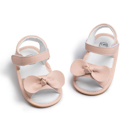 Meckior Baby Toddler Infant Girls PU Leather Soft Open Toe Summer Sandals Flower Princess Flat Shoes