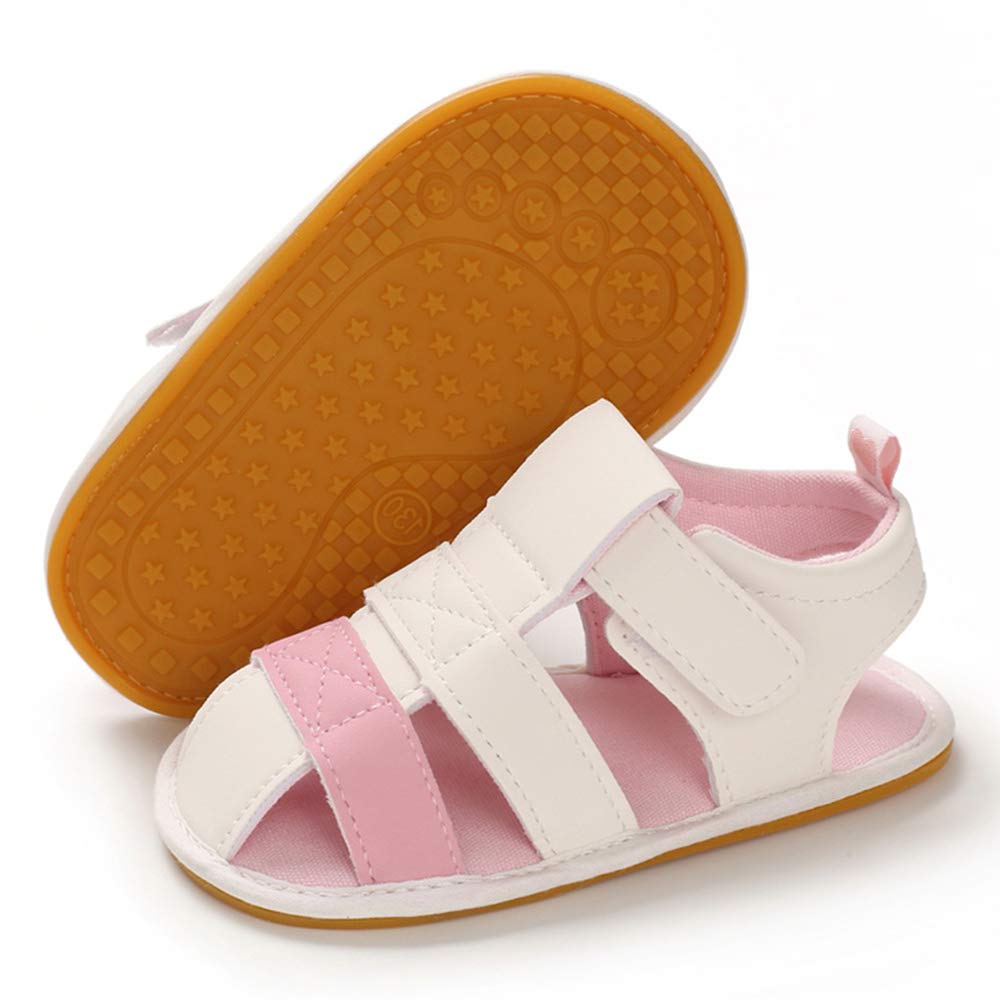 E-FAK Baby Boys Girls Summer Sandals Outdoor Beach Anti-Slip Rubber Soft Sole Newborn Toddler First Walker Shoes