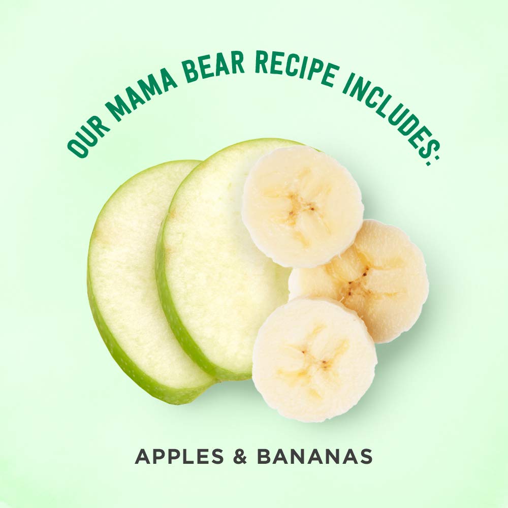 Amazon Brand - Mama Bear Organic Baby Food, Fruit Variety Pack, Apples, Apple Berry Blend, Bananas, Pears, vegetarian, 4 ounce (Pack of 12)