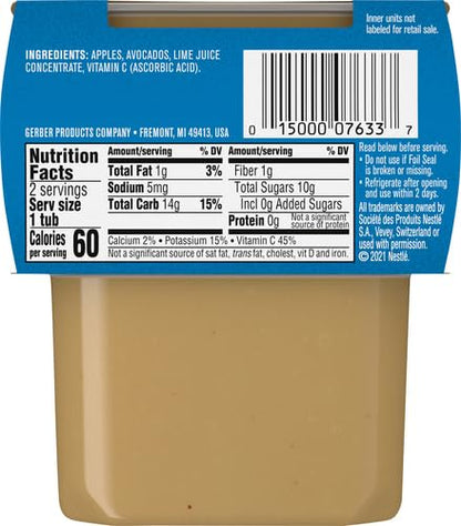 Gerber Baby Food Power Blend Apple Chicken, 4 Oz, 2 Ct Tubs