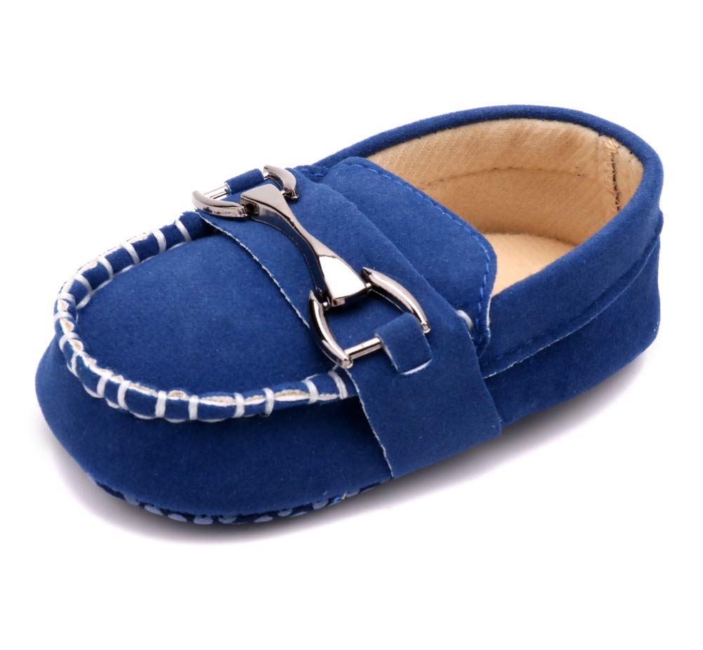 LONSOEN Baby Girls Boys Loafers Prewalker Dress Crib Shoes