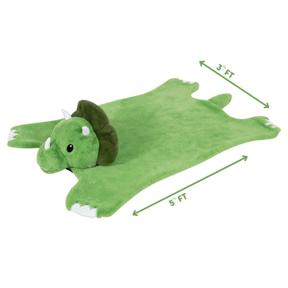 Plush PlushieRugs - Animal Rug for Kids Room, Fluffy Nursery and Fur Kids Rugs for Playroom - Big Large Stuffed Animals Irregular Shaped Rug that Works Great as Woodland Nursery Decor (Dinosaur)