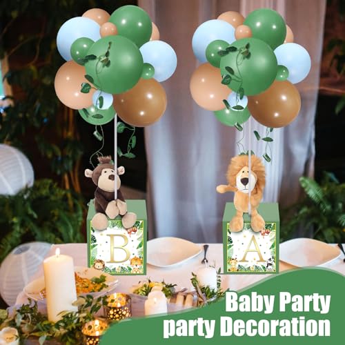 Lenwen 6 Sets Pink Bear Decorations for Baby Shower, Baby Letter Boxes Baby Shower Table Centerpieces Bear Stuffed Animals Balloon with Stand Bear Plush Toy Baby Boxes for Birthday Party Wedding