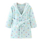 YOLIA Boys Girls Robes Kids Hooded Sleepwear Soft Fleece Bathrobes Cute Housecoat Gowns