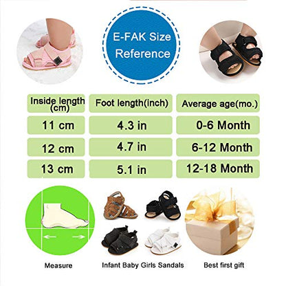 E-FAK Baby Boys Girls Summer Sandals Outdoor Beach Anti-Slip Rubber Soft Sole Newborn Toddler First Walker Shoes