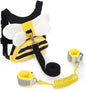 PandaEar 3 in 1 Toddler Harness Leashes + Anti Lost Wrist Link, Kids Bee Safety Backpack Harness with Children Leashes, Child Anti Lost Leash for Girls Boys Outdoor