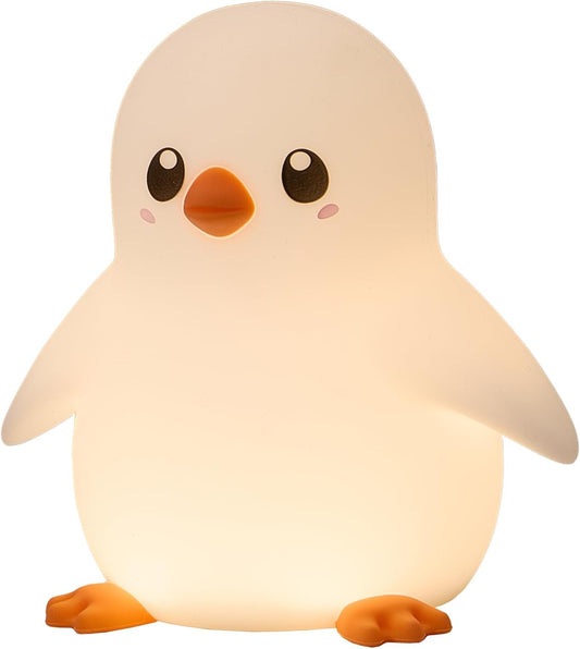 Night Light for Kids, Cute Silicone Night Light, Soft Glow, Animal Night Lamp(Penguin), Cute Light for Children's Room Decoration, Funny Gifts Stuff for Boys Girls Baby, Rechargeable