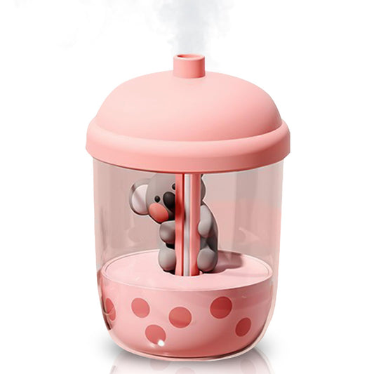 Koala-Theme Mini Cool Mist Humidifier - 450ml USB Personal Humidifier with Auto Shut-Off, Ultra-Quiet (Green)