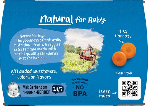 Gerber Baby Food Power Blend Apple Chicken, 4 Oz, 2 Ct Tubs