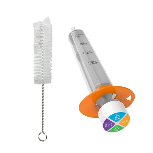 EZY DOSE Kids Baby Oral Syringe & Dispenser, True Easy Design for Liquid Medicine, Easy to Control, 10 mL/2 TSP Color Coded, BPA Free