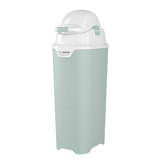 Foundations Tall Diaper Pail with Airtight Lid - Durable & Odorless Diaper Disposal, Large Capacity, Holds up to 60 Newborn Diapers, Refill with Any Bags - Gray