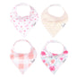 Copper Pearl 4 Pack Soft Cotton Baby Bibs for Drooling and Teething, Absorbent Drool Bibs for Baby Girl and Boy, Adjustable to Fit Newborns to Toddlers, Tons of Styles (Ferra)