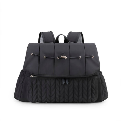 Lmbabter Diaper Bag Backpack Convertible Messenger Bag Travel Backpack Maternity Bags Stylish Baby Bag with Changing Pad for Mom (Brown)