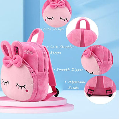 Toddler Backpack for Boys and Girls, Cute Soft Plush Animal Cartoon Mini Backpack Little For Kids 2-6 Years (Cows)