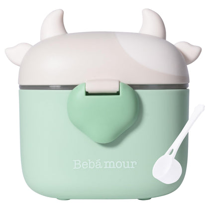 Bebamour Baby Formula Dispenser On The Go, Formula Container to Go, Formula Holder for Travel, Candy Fruit Snack Storage Container with Scoop and Leveller (Black)
