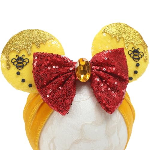 JIAHANG Baby Leopard Bows Turban Knotted Head Wraps, Hair Bows Headbands Stretchy Hair bands for Infant Toddlers Girls (pink leopard)