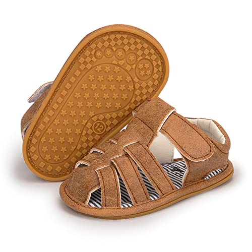 Miamooi Infant Baby Boys Girls Summer Beach Sandals Non Slip Soft Rubber Sole Toddler Outdoor Closed-Toe First Walker Shoes