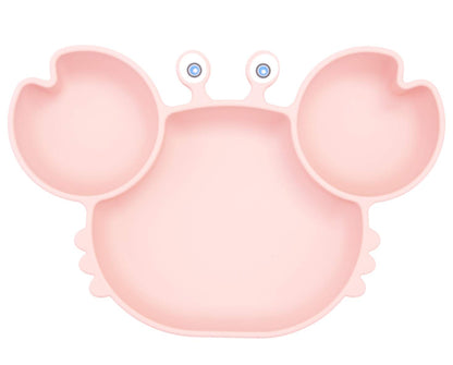 Silicone Suction Plate for Toddlers - Self Feeding Training Divided Plate Dish and Bowl for Baby and Toddler, Fits for Most Highchairs Trays, BPA Free Microwave Dishwasher Safe