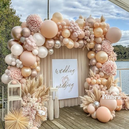 Dusty Blue Balloon Garland Double Stuffed Slate Pastel Blue White Sand Pearl Balloon Arch Kit for Baby Shower Birthday Bridal Shower Wedding Graduation Party Decorations