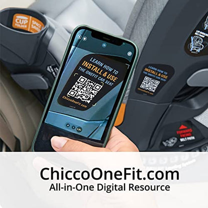 Chicco OneFit ClearTex All-in-One Car Seat, Slim Design, Rear-Facing Seat for Infants 5-40 lbs., Forward-Facing 25-65 lbs., Booster 40-100 lbs., Convertible Car Seat | Lilac/Purple