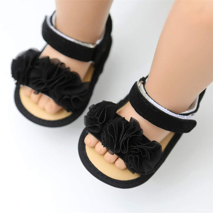 HsdsBebe Baby Girls Sandals Bohemia Flower Bow Soft Sole Toddler First Walkers Beach Summer Shoes