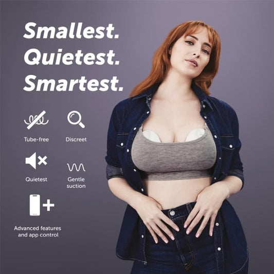 Elvie - Double, Wearable Breast Pump w/App - The Smallest & Quietest - Portable - Hands Free & Discreet - Automated with Four Personalized Settings