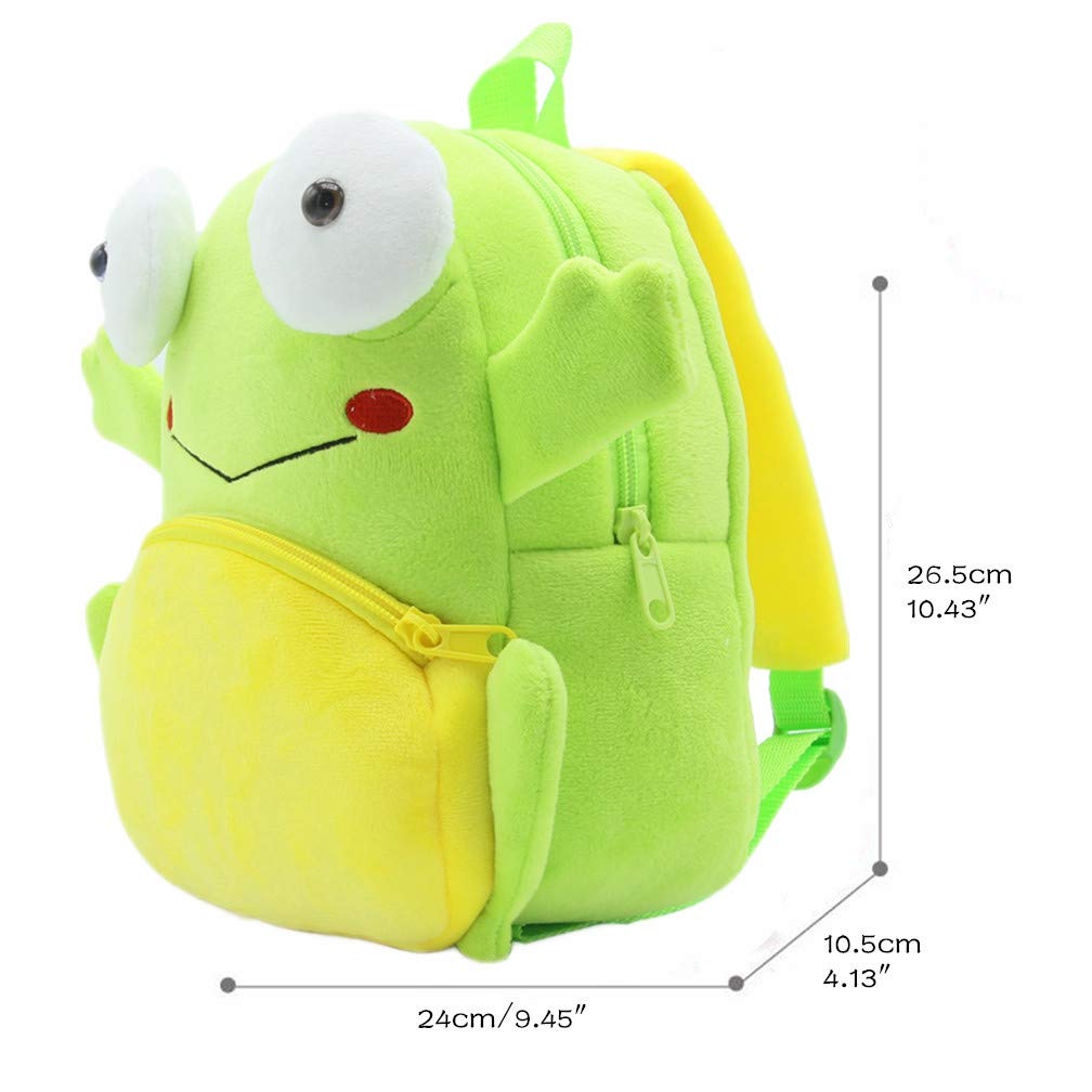 Ladyzone Toddler Backpack Zoo Animals Backpacks Cute Plush Bag Cartoon 10" Preschool Book Bag For 2+ Years Girls Boys