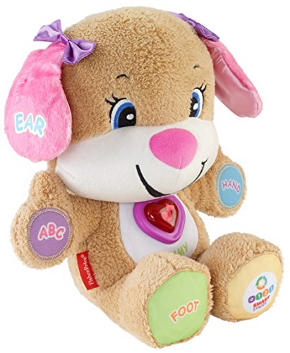 Fisher-Price Baby & Toddler Toy Laugh & Learn Smart Stages Puppy Musical Plush with Lights & Phrases for Infants Ages 6+ Months