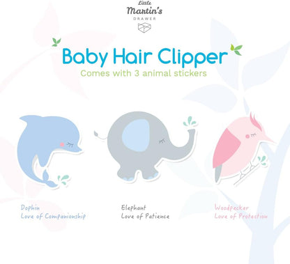 Little Martin's Baby Hair Clipper - Professional Quiet Baby Hair Trimmers - Rechargeable Waterproof Grooming Kit Safety for Toddlers & Kids (Blue)