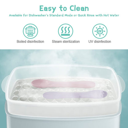 Vicloon Silicone Baby Feeding Spoons - 7 PCS First Stage for Infants, Ultra-Durable & Chewproof, Dishwasher Safe Baby Utensils