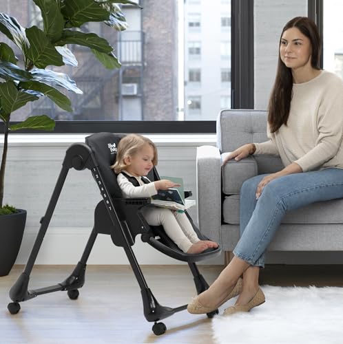 Delta Children Little Folks 2-in-1 SlimFold High Chair for Babies and Toddlers, Sage Green