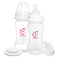 Nenesupply Natural Baby Bottles Newborn Feeding Bottles Slow Flow Breastfeeding Bottle for Breastfed Babies Wide Neck 9oz Anti Colic Level 2 Nipple for 1+ Month Infant Replace Spectra Bottle Pumping