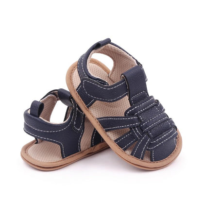 Infant Boys Girls Sandals, Summer Baby Rubber Soles Non-Slip PU Leather Sandals, Newborn Toddler Prewalker First Walking Beach Outdoor Shoes,Infant Toddler Unisex Summer Shoes for babies