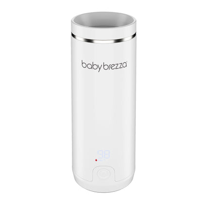 Baby Brezza Superfast Portable Baby Bottle Warmer – 67% Faster - Travel Breastmilk Warmer and Formula Warmer - Safe, Even Heating - Up to 9oz - No Adapters, Black