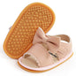 Timatego Infant Baby Girls Summer Sandals Anti-Slip Soft Sole with Flower Toddler First Walkers Crib Dress Shoes