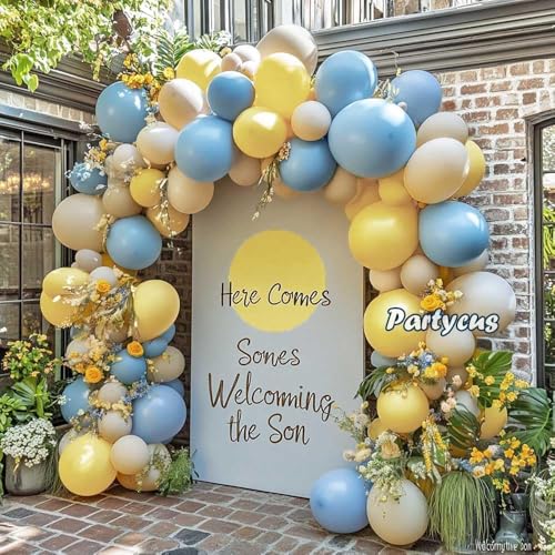 Pink Blue Green Balloon Garland Double Stuffed Dusty Light Green Baby Blue Blush Mauve Latex Pastel Balloon Arch Kit for Boho Baby Shower Gender Reveal Bear Birthday Floral Party Decoration