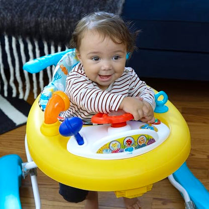 Baby Einstein Sky Explorers Baby Walker Activity Center and Sensory Play Learning-Toy with Lights, Songs and Sounds, Age 6 Months+, Blue