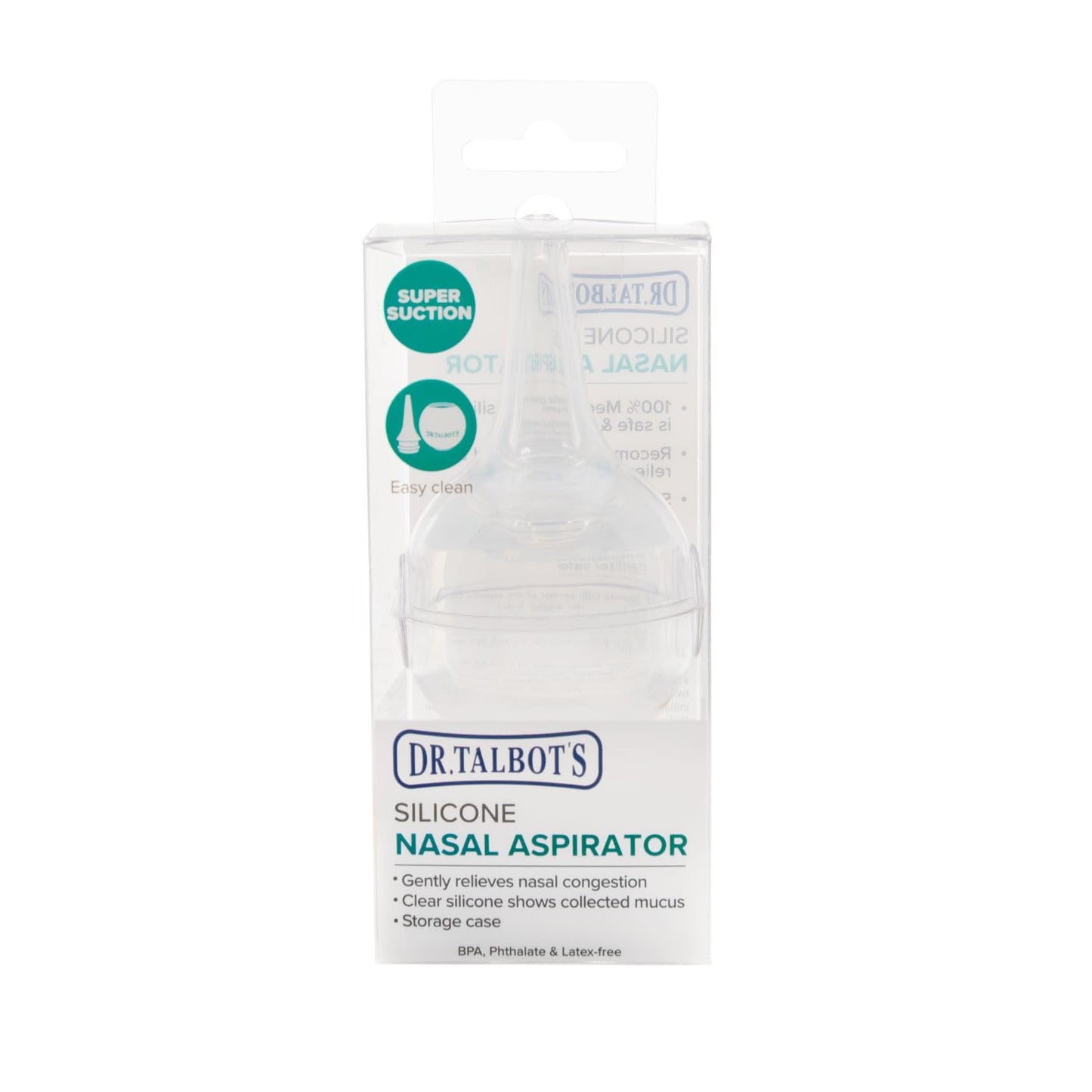 Dr. Talbot's Nasal Aspirator for Babies - Silicone - with Storage Case - Blue Elephant