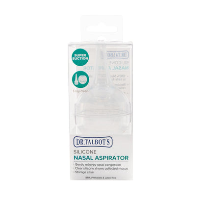 Dr. Talbot's Nasal Aspirator for Babies - Silicone - with Storage Case - Blue Elephant