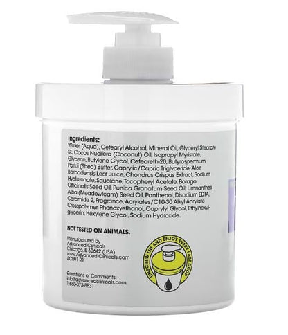 Advanced Clinicals Retinol Body Lotion & Face Moisturizer | Visible Anti Aging Skin Care Retinol Body Cream For Women & Men Targets Look Of Fine Lines, Wrinkles, & Crepe Looking Dry Skin, 16 Ounce