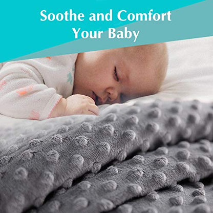 American Baby Company Heavenly Soft Chenille Security Blanket, 2-Layer Design with Minky Dot & Silky Satin, Pink, 14" x 14" for Boys and Girls