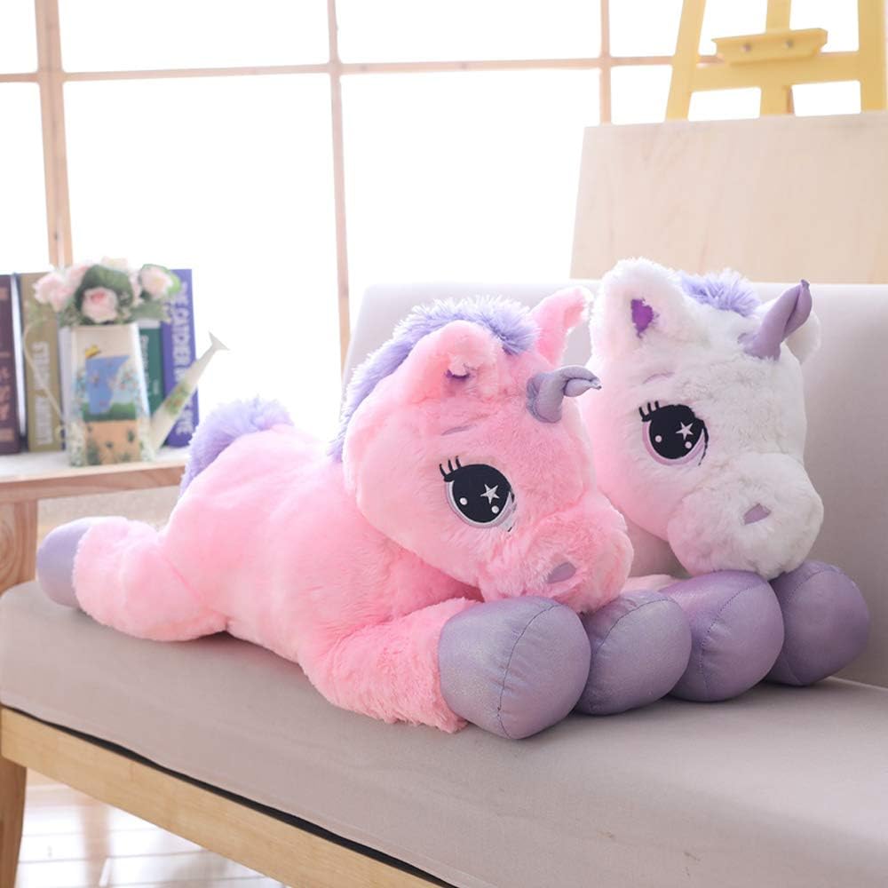 Giant Unicorn Stuffed Animal Toys,Soft Large Unicorns Plush Pillow for Bedroom, Valentines, Pink, 39.4"