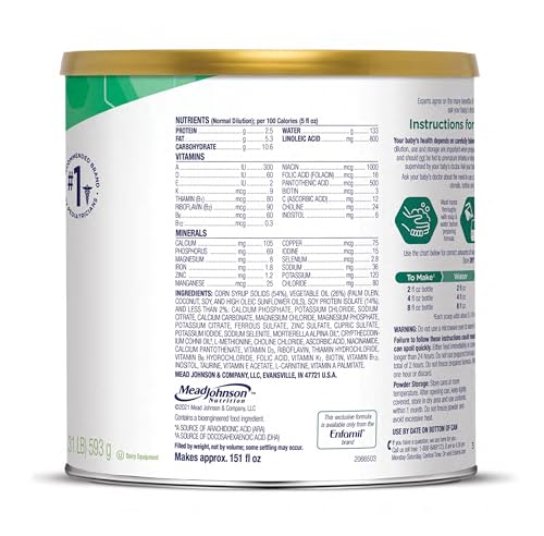 Enfamil Prosobee Plant based Baby Formula, for Sensitive Tummies, Soy-based Plant Sourced Protein, Vitamins for Immune Support, Lactose-free, Milk free, Gluten free, 20.9 Oz Can
